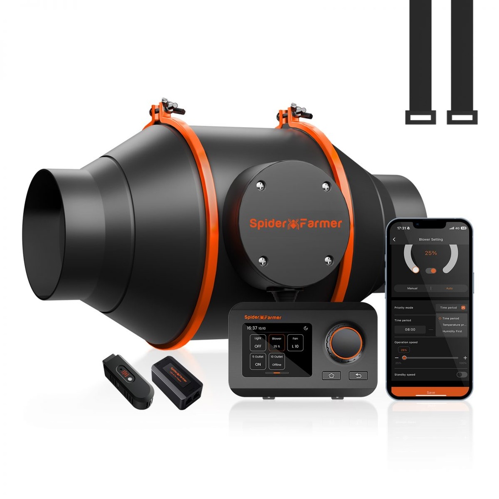 Spider Farmer Extracteur 4" 205CFM — Ventilation