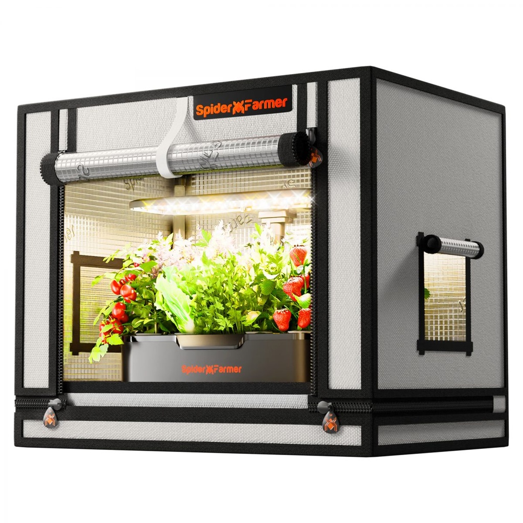 Spider Farmer - [Nouveauté ] 24″x16″x20″ 60 cm x 40 cm x 50 cm Mini tente de culture 2000D Oxford tissu hydroponique plante culture de semis de légumes