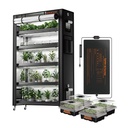 Spider Farmer - : Support pour plantes à 6 niveaux avec lampes de culture 220 W avec tente de culture 1680D, 4 plateaux de démarrage pour graines et tapis chauffant pour semis de 25,4 x 52,1 cm