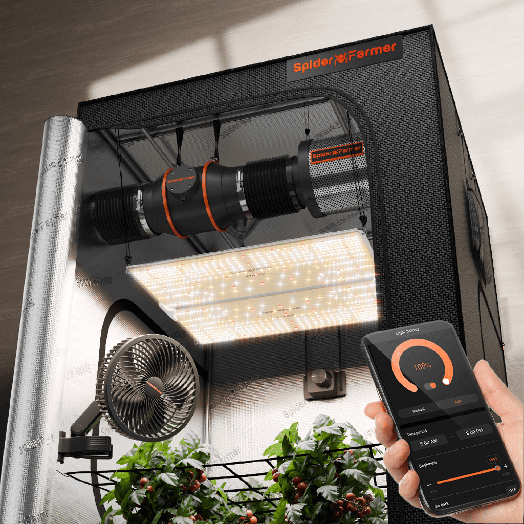 Spider Farmer Kit Complet SF4000 EVO — Tente 120x120cm + LED 450W + ventilation
