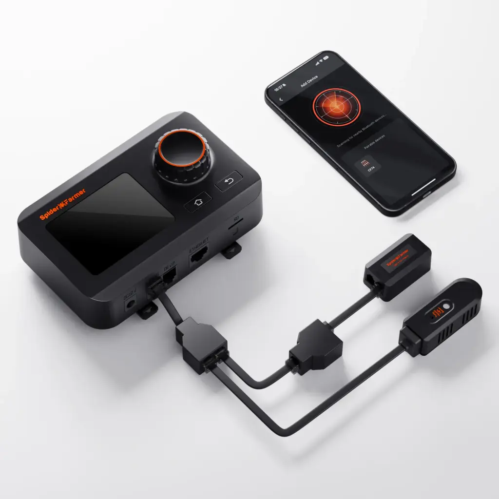 Kits de contrôleur climatique pour tente de culture Spider Farmer GGS 2025. (température, humidité, surveillance VPD, planification, suivi des données, Bluetooth et Wi-fi).